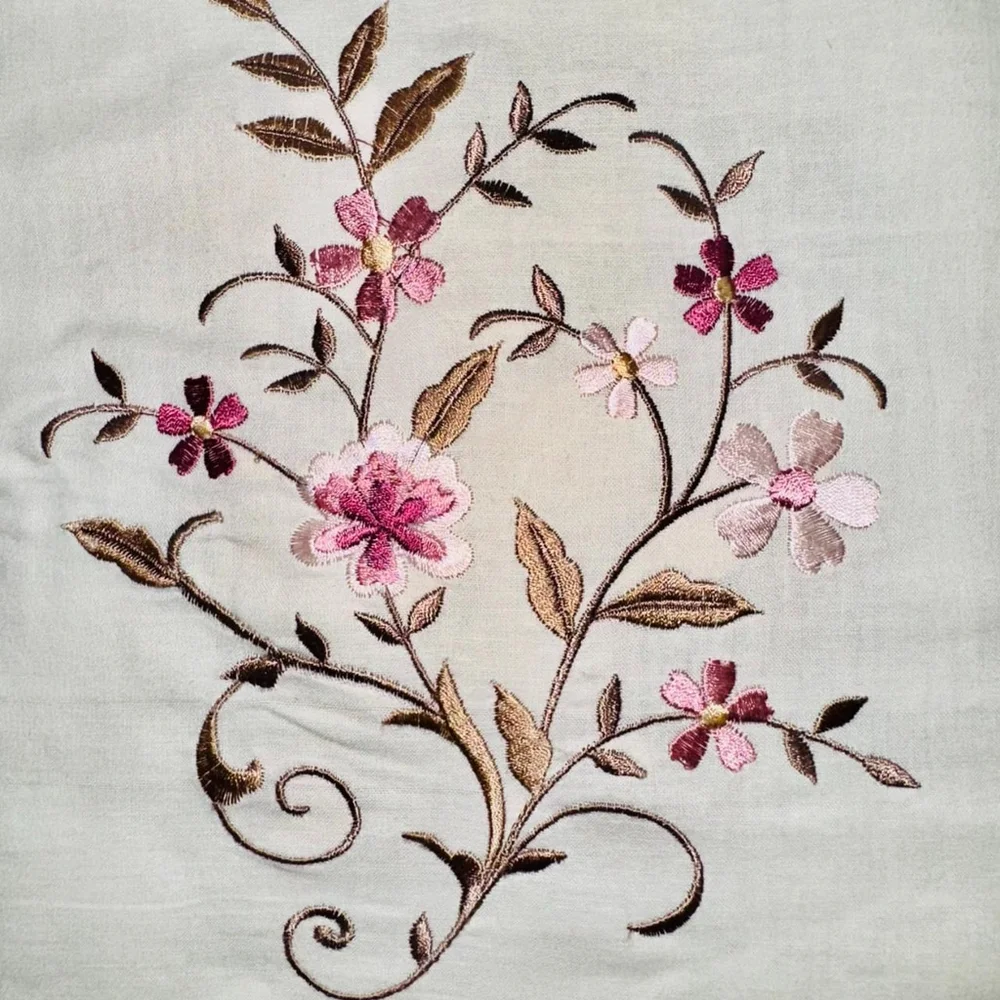 Square floral pillow